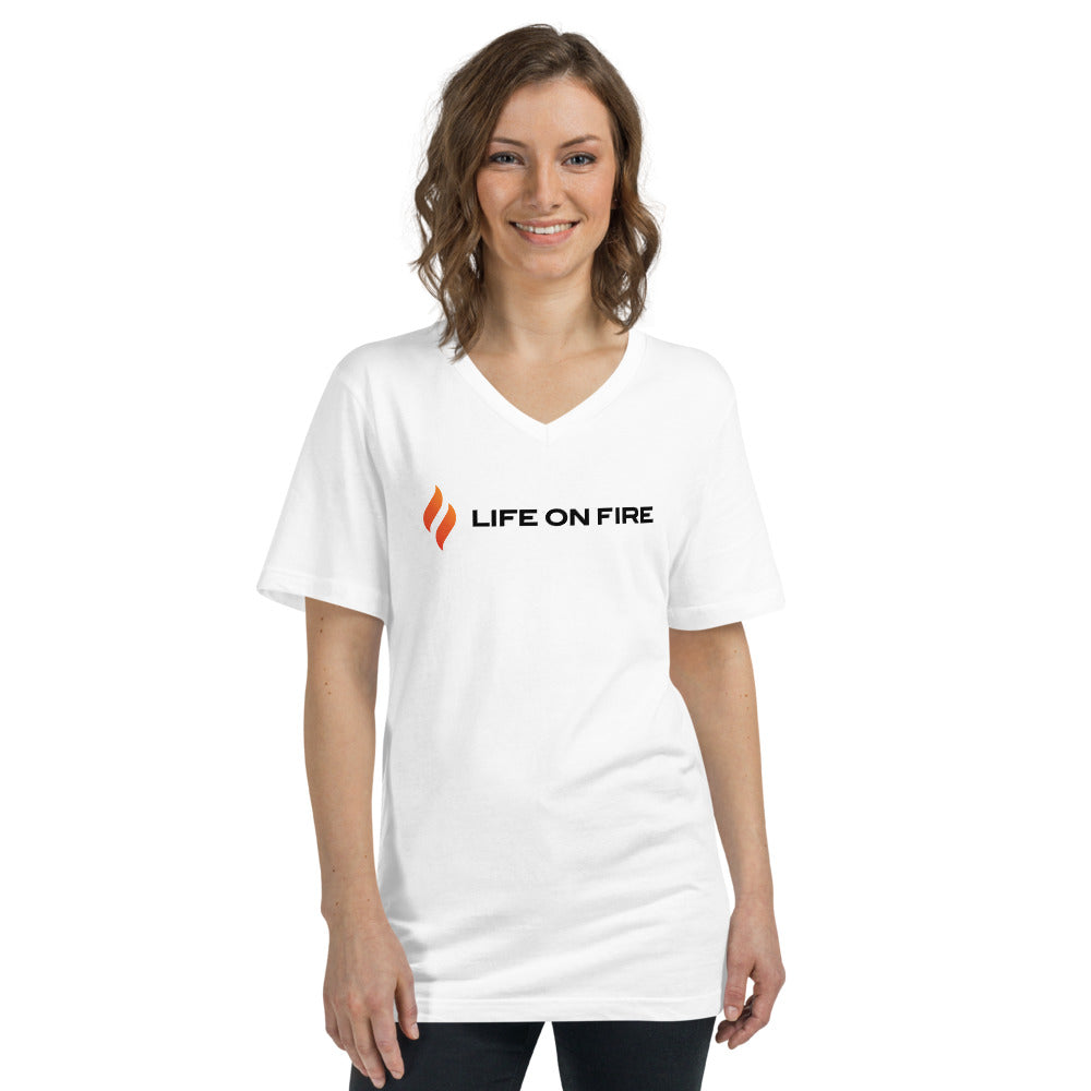 Life On Fire Short Sleeve V-Neck T-Shirt