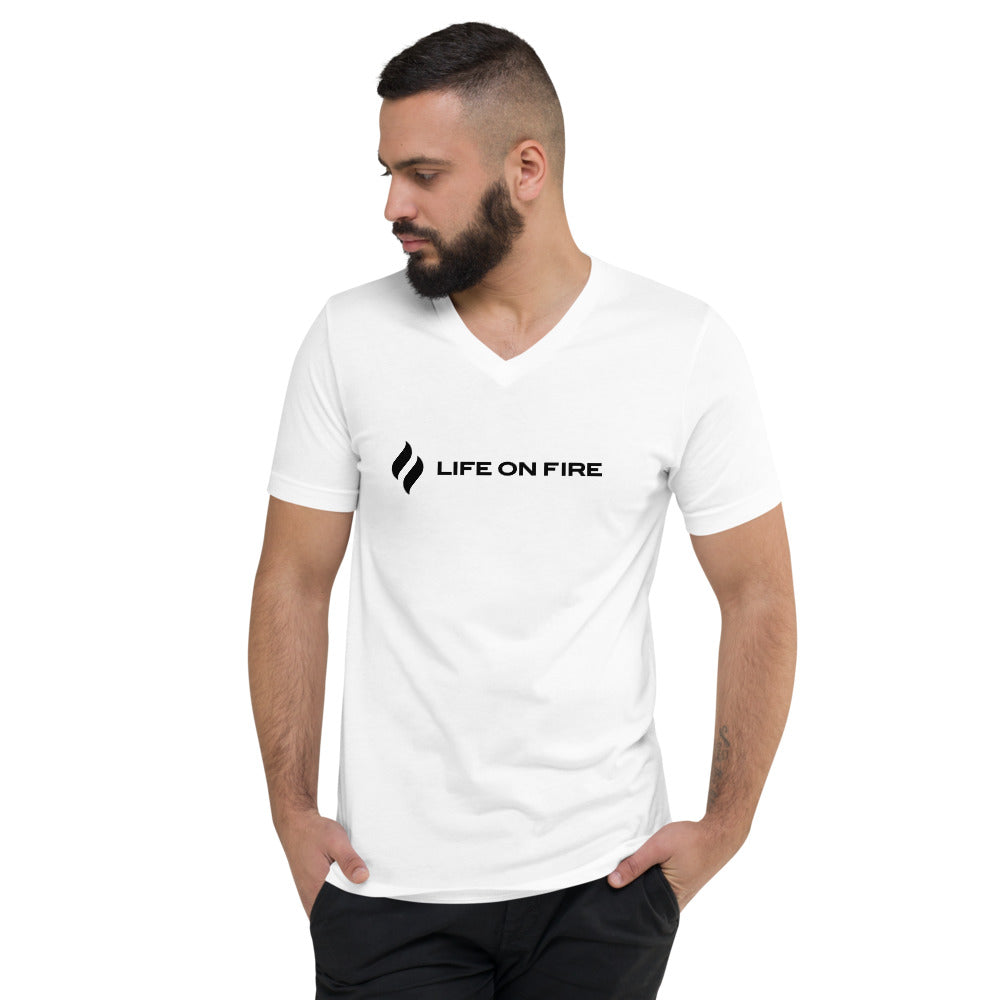 Life on Fire Short Sleeve V-Neck T-Shirt